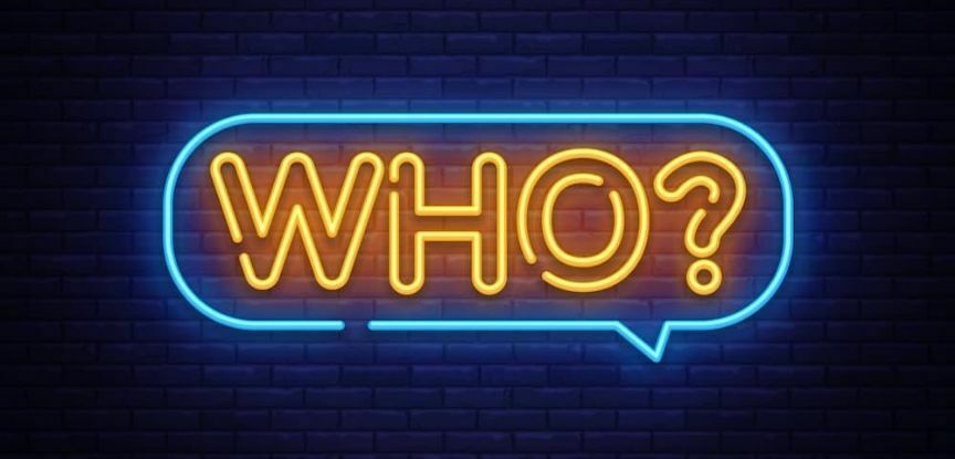 Neon vector sign of the word who